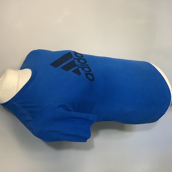 Adidas Spellout Crew Neck T Shirt - Size XS - Royal Blue - P2P 16” - Picture 3 of 7